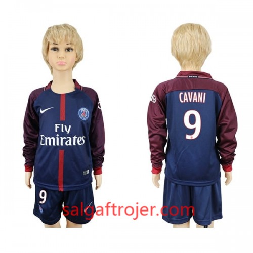 Paris Saint-Germain Fodboldtrøjer Cavani 9 Børn Hjemmebanesæt 2017/18 Langærmet Paris Saint-Germain Fodboldtrøjer Cavani 9 Børn Hjemmebanesæt 2017/18 Langærmet